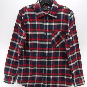 Tailor Vintage Men's Plaid Flannel Button-up Long Sleeve Shirt Medium